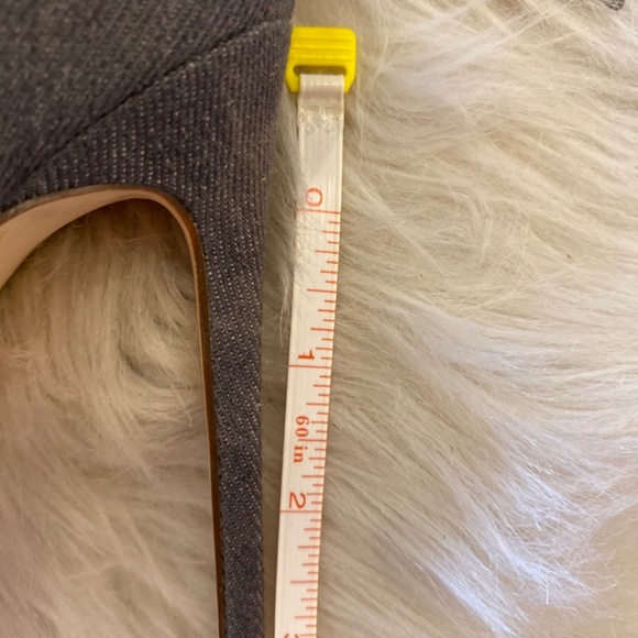 LILIANA open toe Jean material grayish over the knee heeled shoes, size 5.5 - Picture 6 of 11